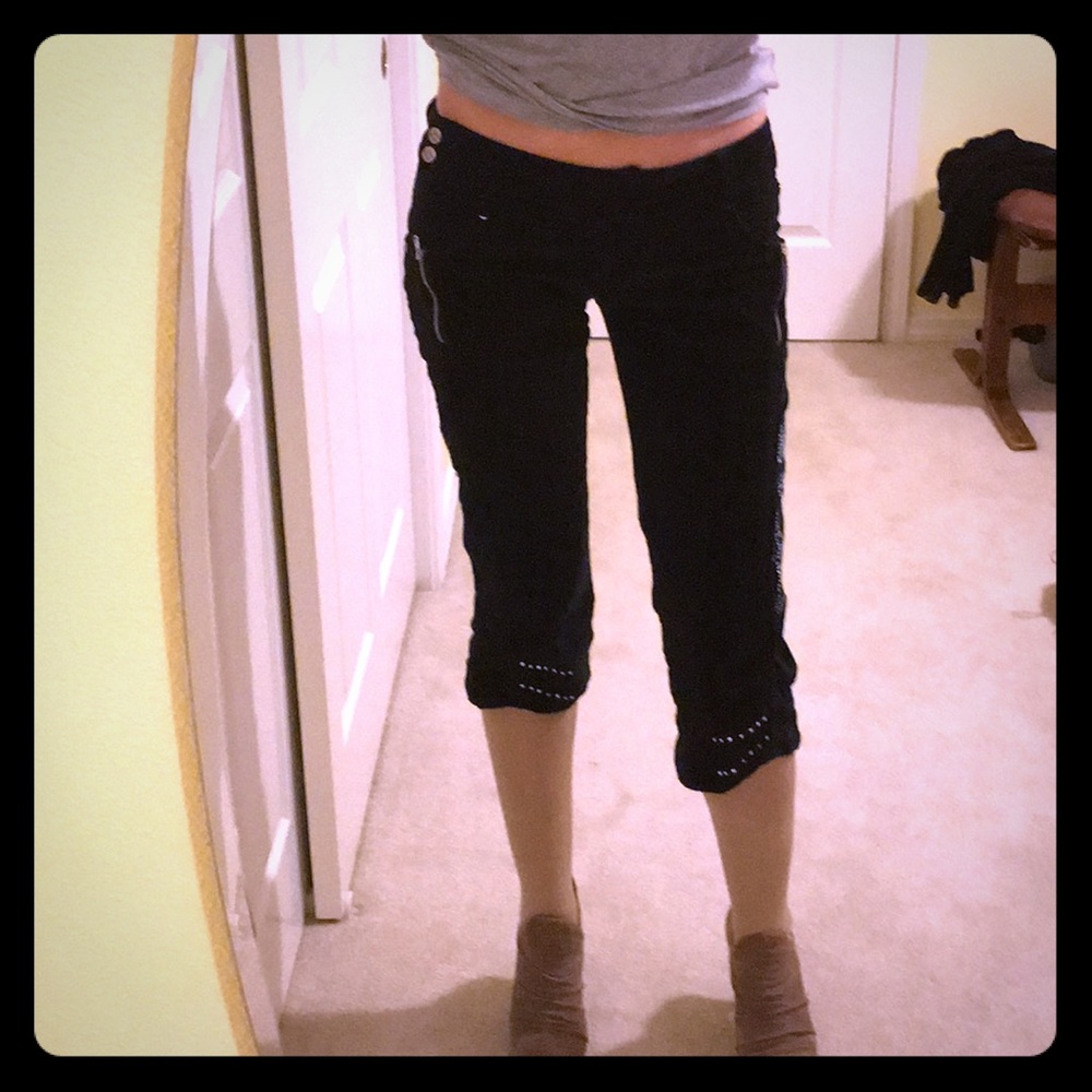 Mariella Burani velour capri pants S